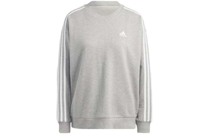 Adidas Adidas Women's Essentials 3 Stripes Sweatshirt Medium Grey Heather/White