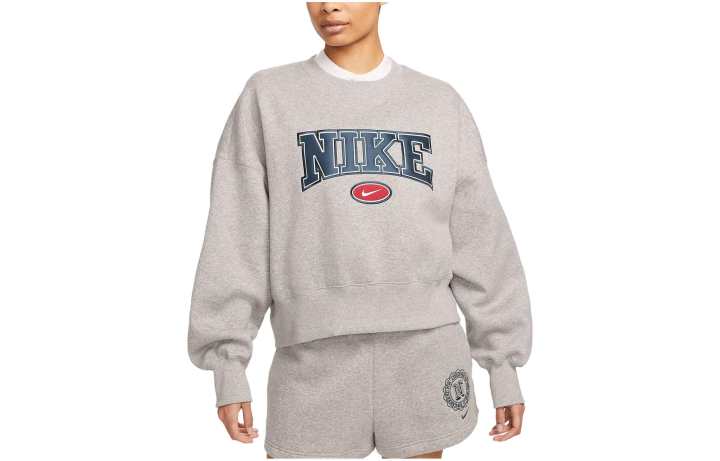 Nike Nike Sweatshirts Women's Dark Gray Crew Neck Moderate Regular