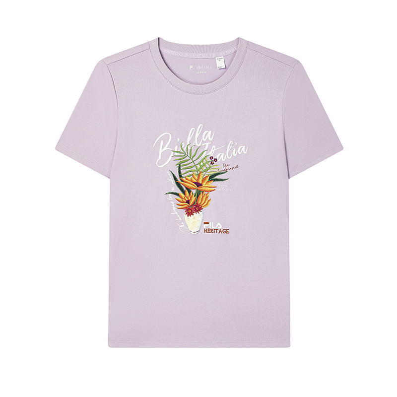 FILA x LUSUO T Shirt Women's Jingle Bell Purple