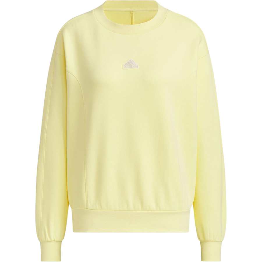 Adidas Adidas Logo Doubleknit Crew Sweatshirt Women's Yellow