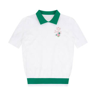 CASTELBAJAC Polo Shirt Single Flower Branch Women's