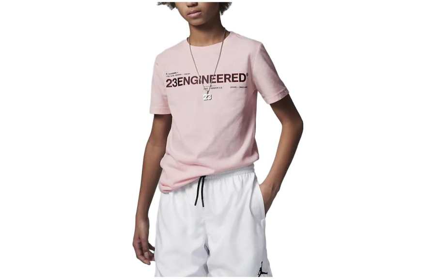 Jordan Jordan T Shirts Kids Lotus Color Crew Neck Moderate Straight Fit