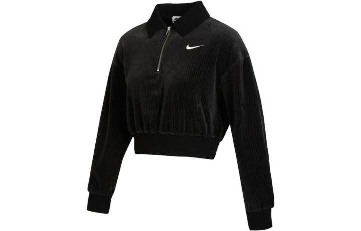 Nike Nike Sportswear Women's Velor Quarter Zip Top Black