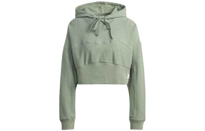 Adidas Adidas Sweatshirts Women's Light Green Hooded Moderate Regular