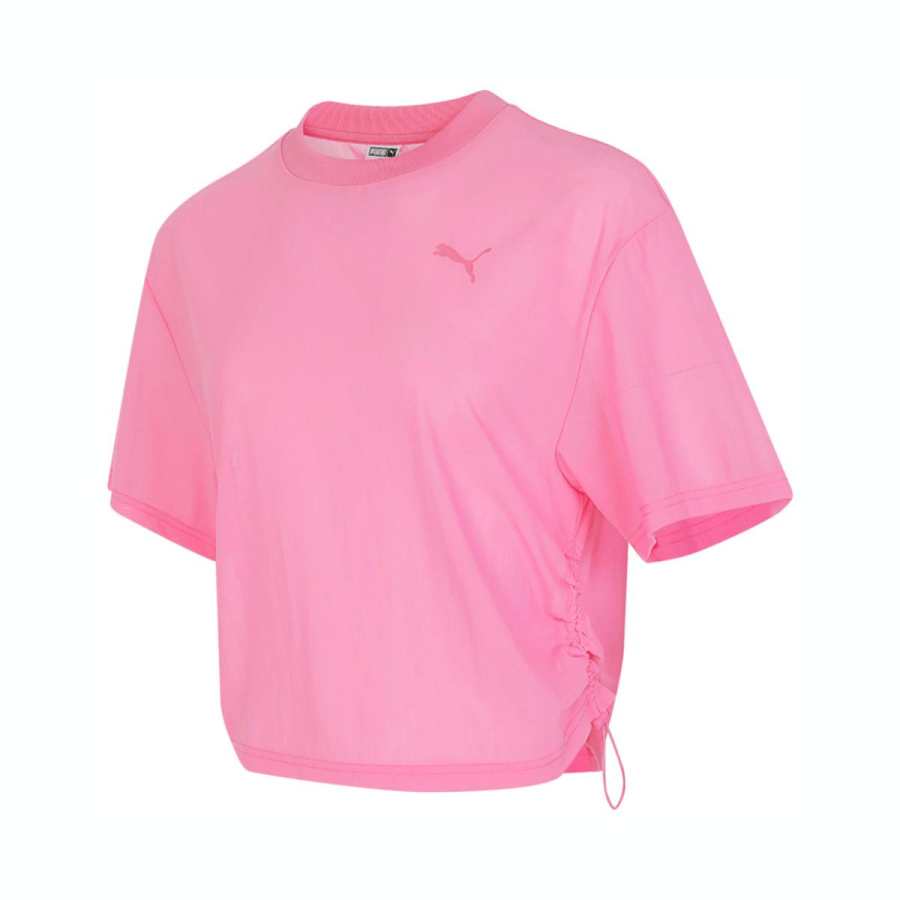 PUMA T Shirts Women's Pink Crew Neck Moderate Other