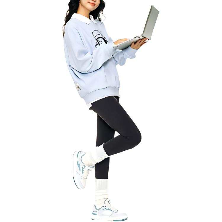 Anta x NEIXINXIAOHAI Life Collection Sweatshirt Women's Light Sea Blue