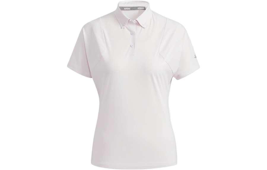 Adidas Adidas Polo Shirts Women's Pink Polo Collar Moderate Straight Fit