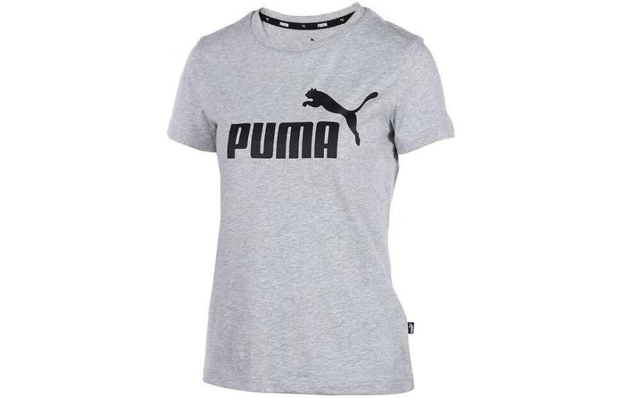 PUMA T Shirts Women's Gray Crew Neck Moderate Other