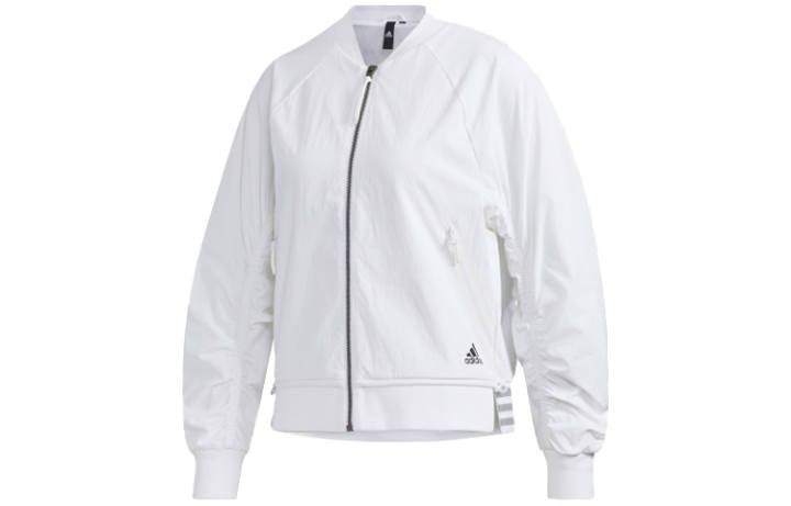 Adidas Adidas Jackets Women's White Baseball Collar Moderate Pilot