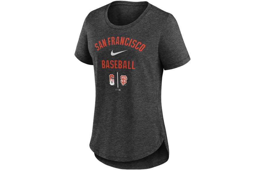 Nike Nike T Shirts Women's Black Crew Neck Moderate Straight Fit