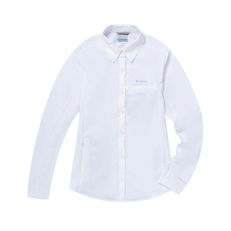 Columbia Shirts Women's White Lapel Moderate Shirt