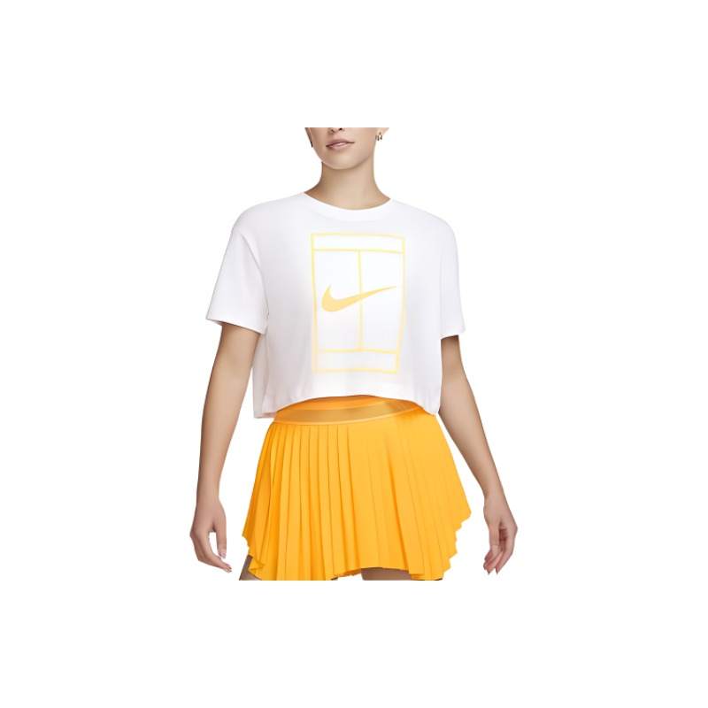 Nike Nike T Shirts Women's White Crew Neck Moderate Straight Fit