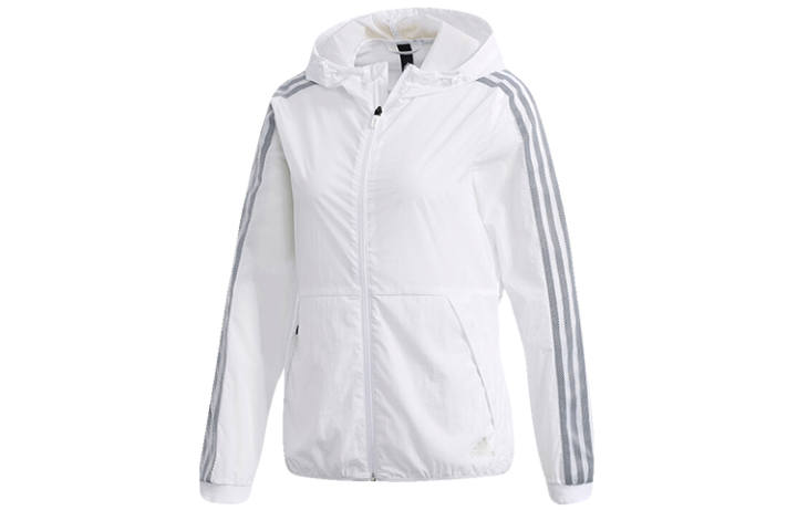 Adidas Adidas Jackets Women's White Hooded Moderate