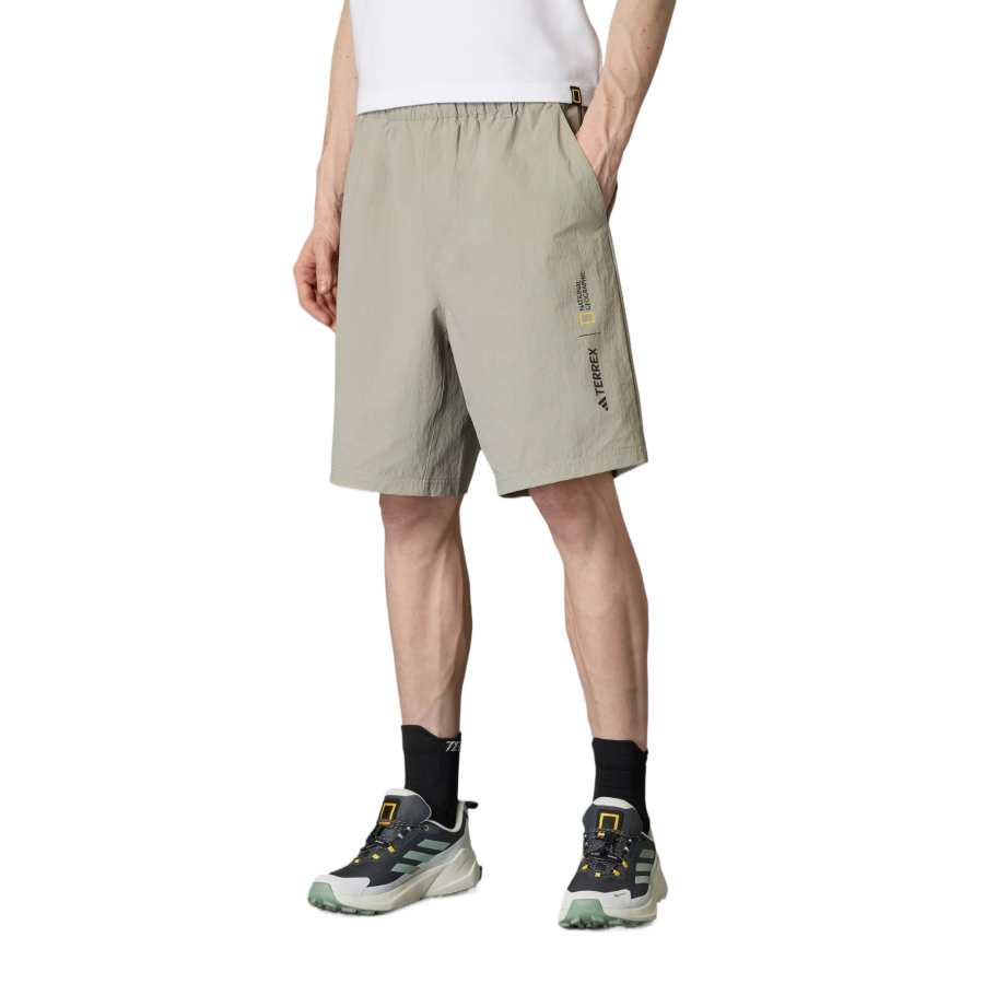 Adidas Adidas Casual Shorts Men's Gray Beige