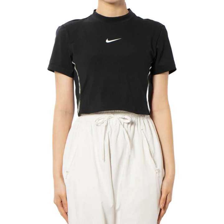 Nike Nike T Shirts Women's Black Half Turtleneck Moderate