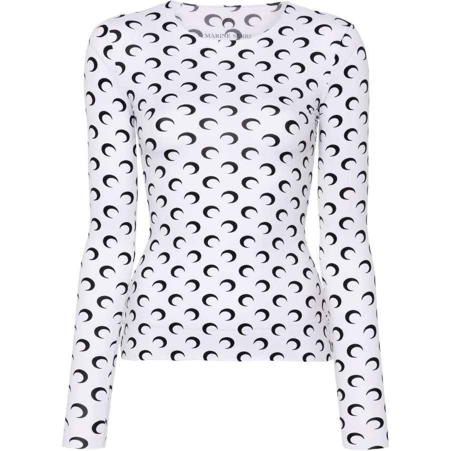 Marine Serre Moon square-neck top