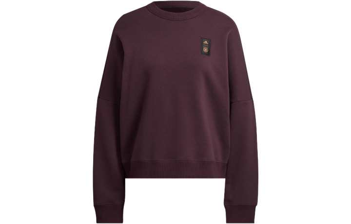 Adidas Adidas Sweatshirts Women's Dark Reddish Purple Crew Neck Moderate Regular