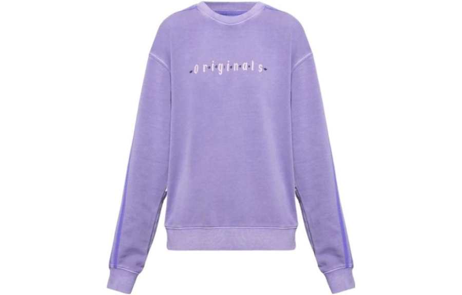 Adidas Originals Sweatshirts Women's Light Purple Crew Neck Moderate Regular