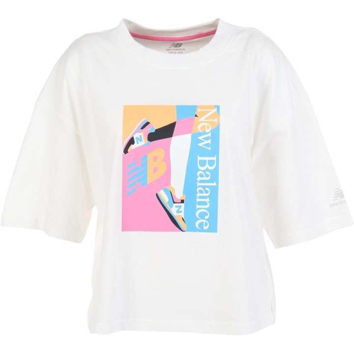 New Balance New Balance Essentials Celebrate Boxy T Shirt Women's White