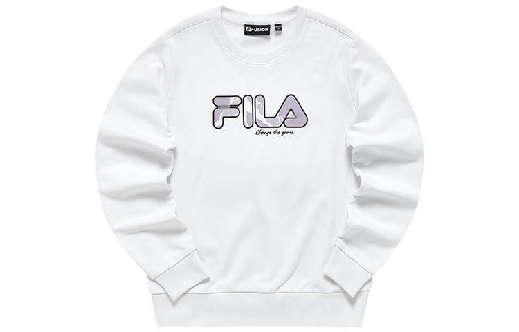 FILA FUSION Sweatshirts Women's Standard White Crew Neck Moderate Regular