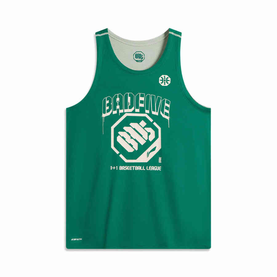 Li-Ning Li Ning Badfive Basketball Jersey Men's Green