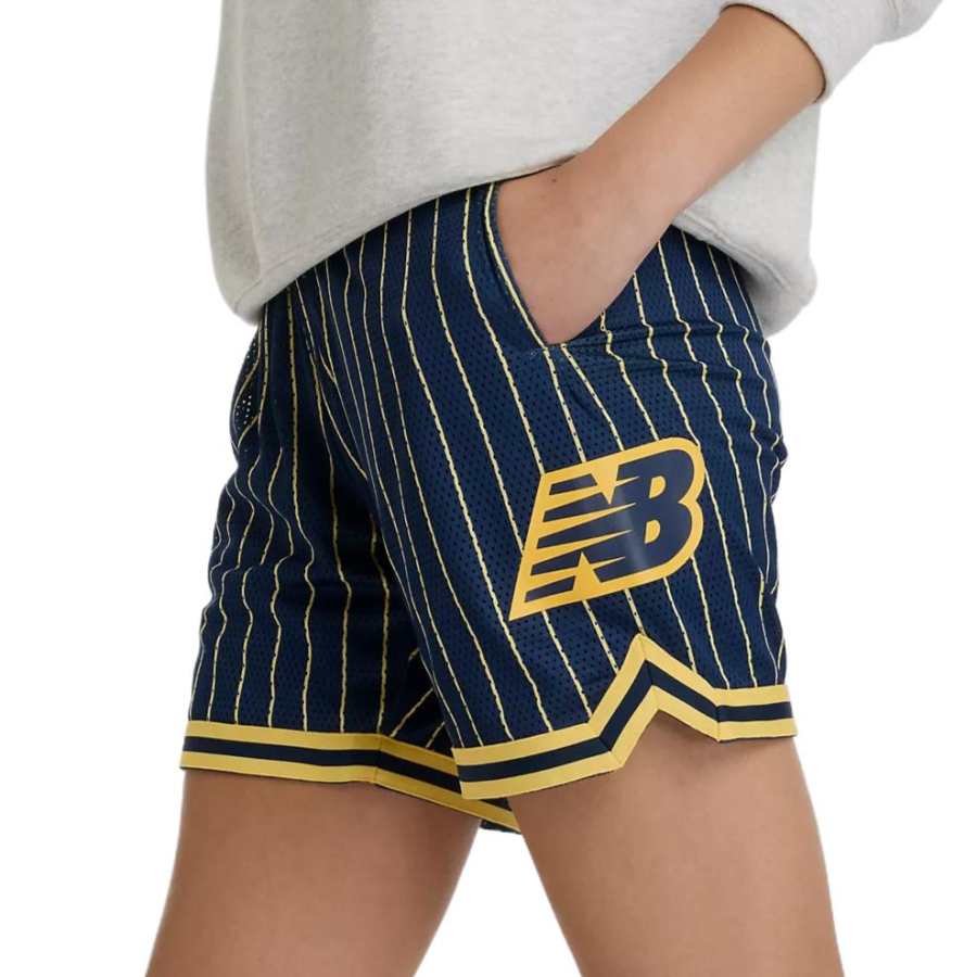 New Balance New Balance In Game pinstripe mesh track shorts