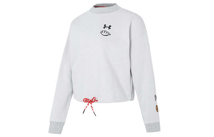 Under Armour UA Chinese New Year Sweatshirts Women's Gray Crew Neck Moderate Regular