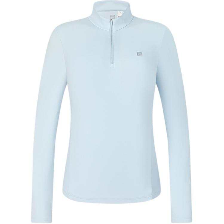FILA Fitness Dopamine Dressing Fitness Sports Half Zip Fleece Lined Slim Fit Breathable Long Sleeved Regular T Shirt