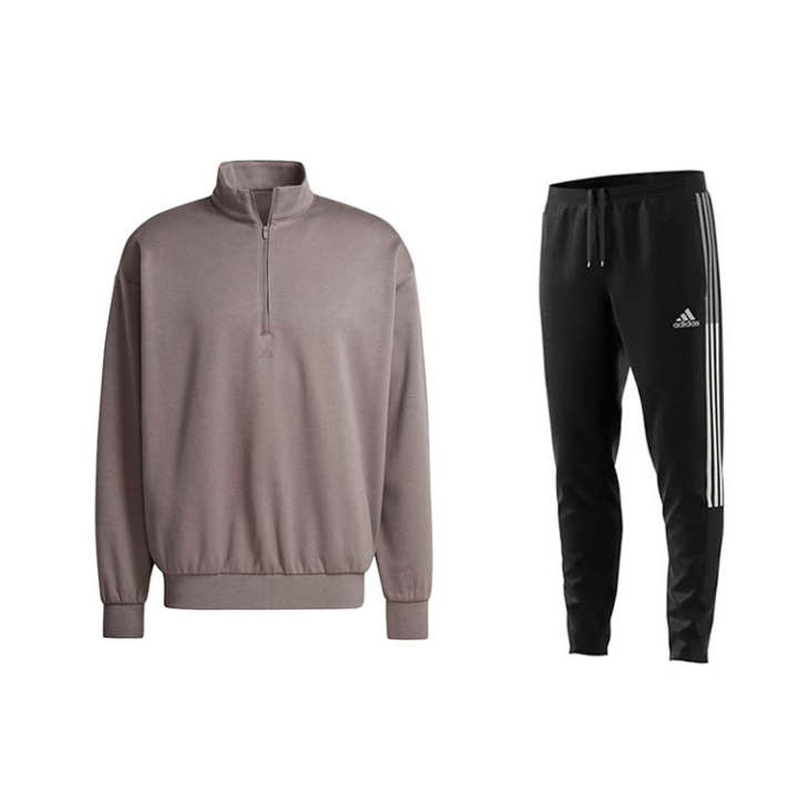 Adidas Adidas Sweatshirt Sets Unisex Stand Collar Moderate