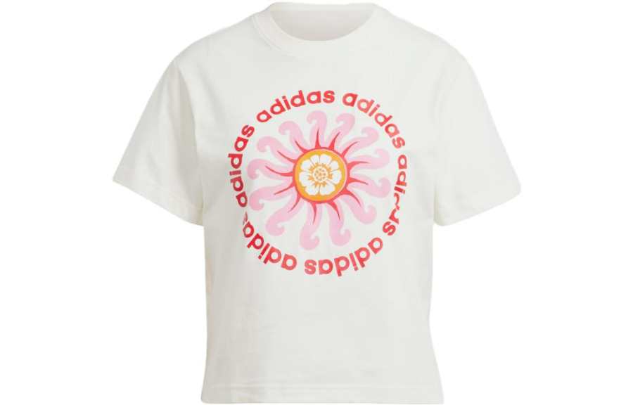 Adidas Adidas FARM Rio T Shirts Women's White Crew Neck Moderate Straight Fit