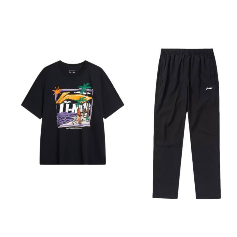 Li-Ning Li Ning Casual Sportswear Men's Crew Neck Moderate