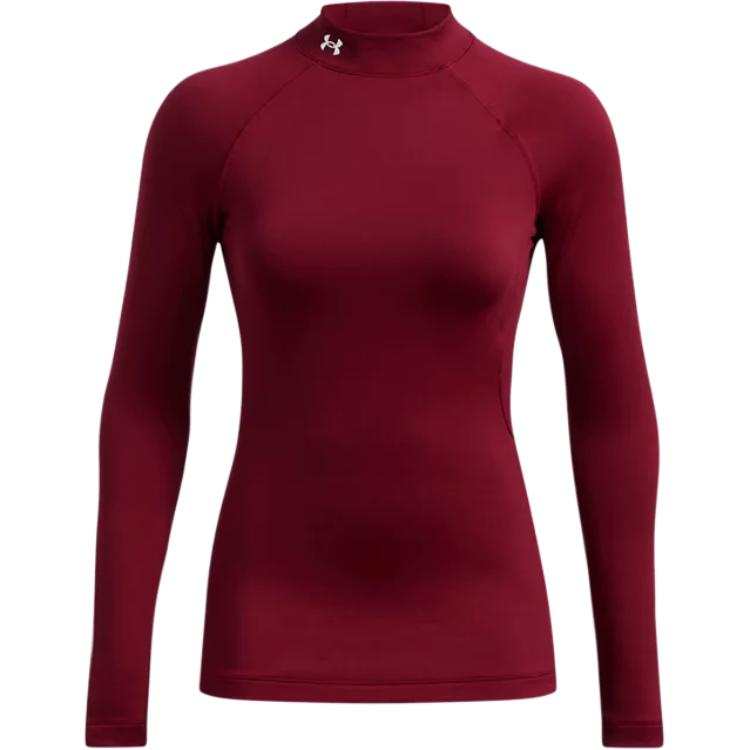 Under Armour ColdGear Raglan Sleeve T Shirt Women's Dark Red