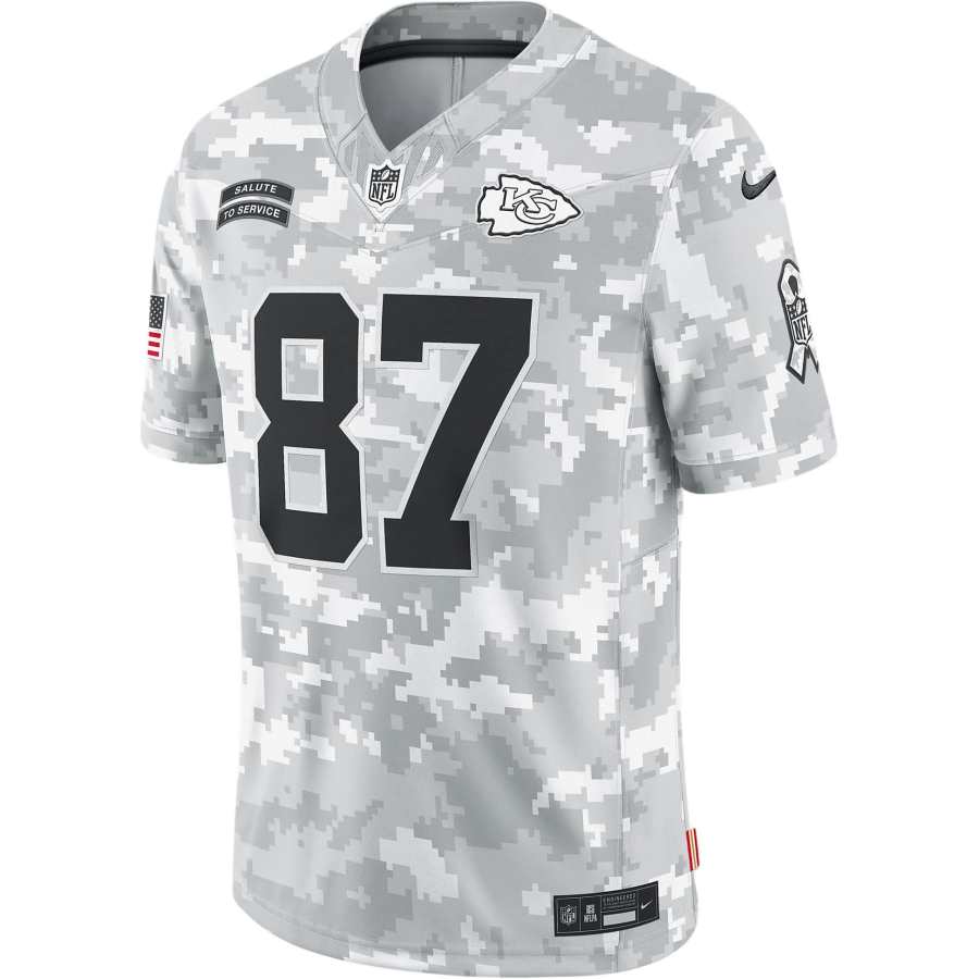 Nike Nike Travis Kelce Kansas City Chiefs Salute To Service Men's Nike Dri-FIT Nfl Limited Jersey