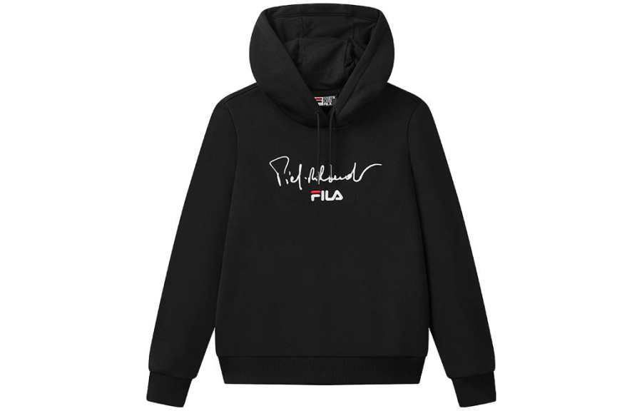 FILA Sweatshirts Women's Jet Black Hooded Moderate Other