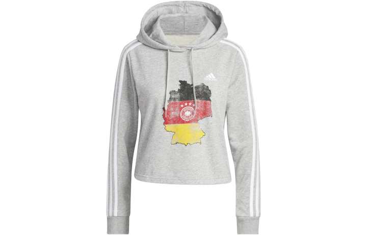 Adidas Adidas Sweatshirts Women's Gray Hooded Moderate Regular