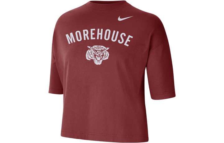 Nike Nike T Shirts Women's Red Crew Neck Moderate Straight Fit