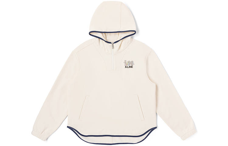 Lee Xline Sweatshirts Women's White Hooded Thickened Regular