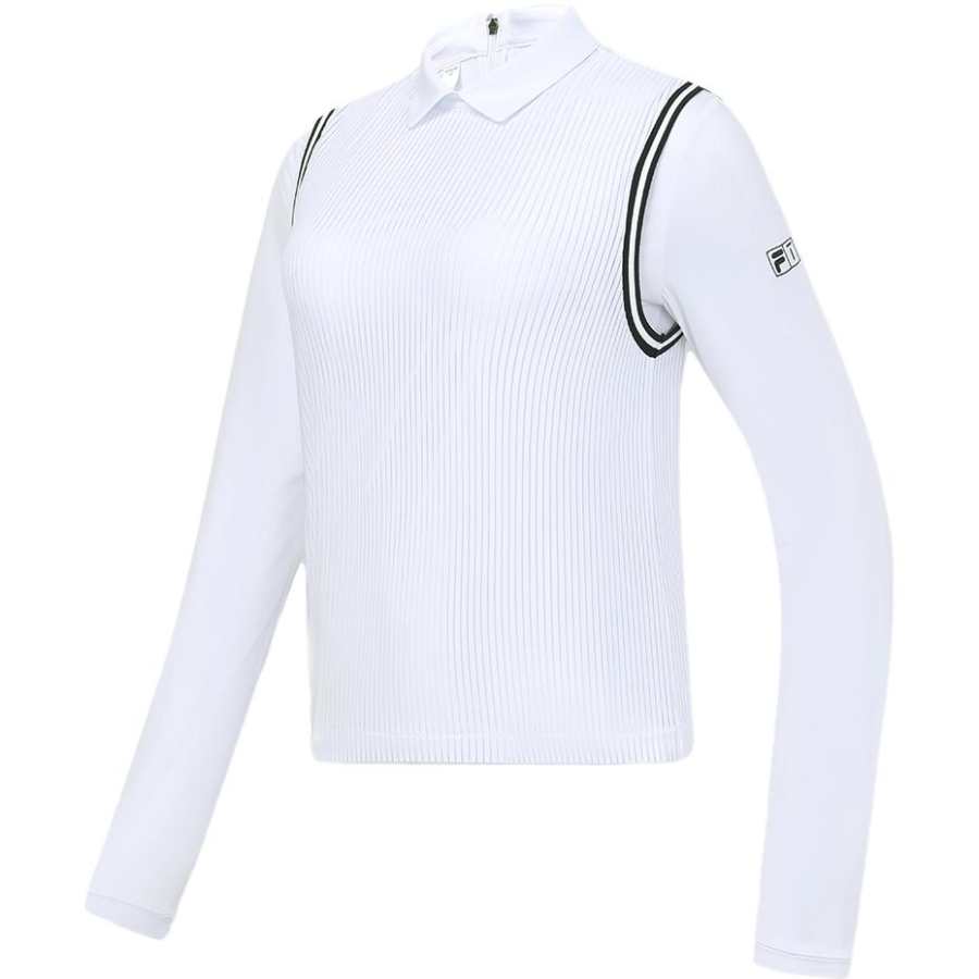 FILA Knitwear Women's White Lapel Moderate Other
