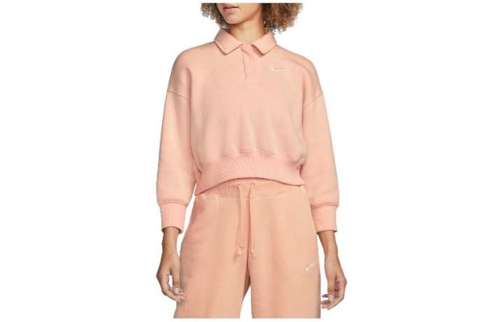 Nike Nike Polo Shirts Women's Pink Polo Collar Moderate Straight Fit