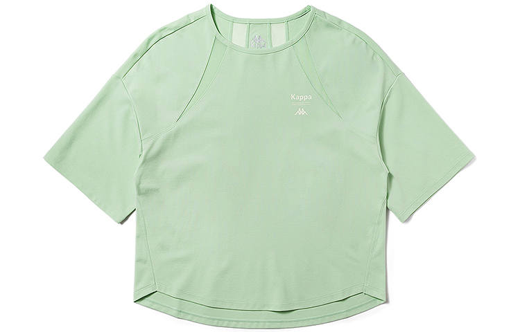 Kappa T Shirts Women's Pink Multicolor Green 3030 Crew Neck Moderate Straight Fit