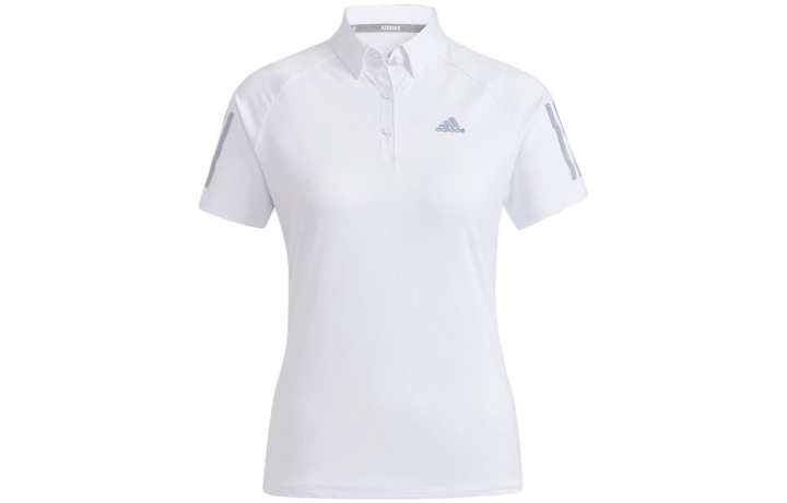 Adidas Adidas Polo Shirts Women's White Polo Collar Moderate Straight Fit
