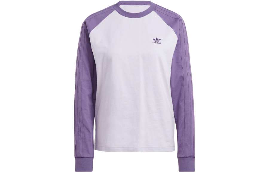 adidas originals Women'ss Retro Colorblock Long Sleeve Tee Purple