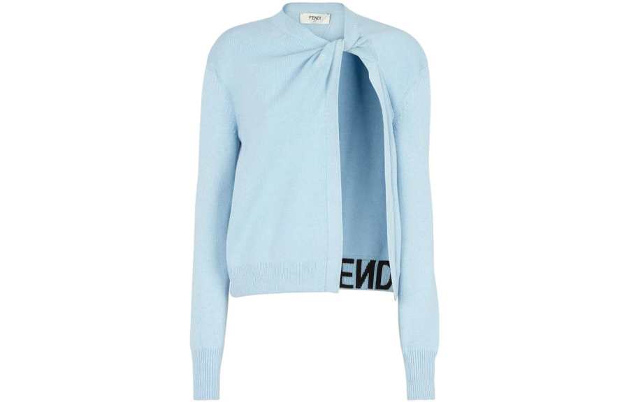 Fendi twist-detail open-front cardigan