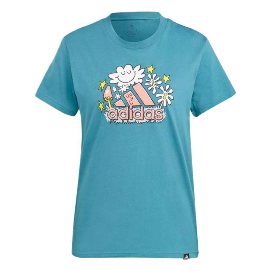 Adidas Adidas T Shirt Women's Linen Green