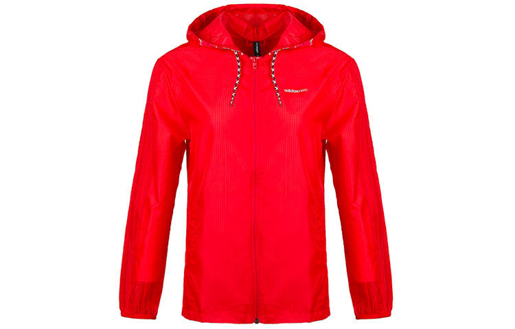 Adidas Neo Jackets Women's Red Hooded Thin Other