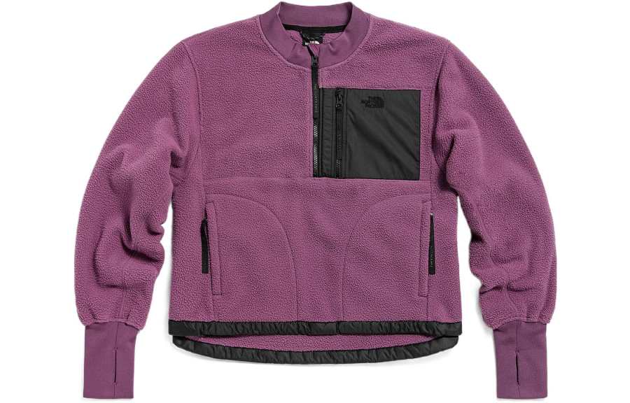 THE NORTH FACE Fleece Tops Women's Purple Half Turtleneck Moderate Regular