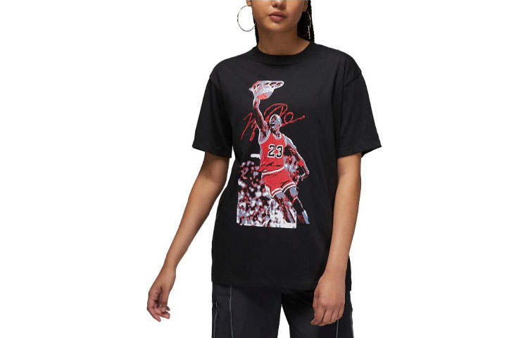 Jordan Jordan Sport Drop Shoulder Sleeve T Shirt Women's Black