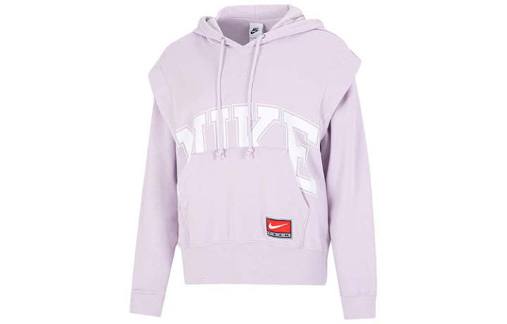 Nike Nike Women'ss Letter Print Casual Hooded Sweatshirt Purple