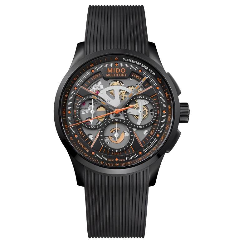 MIDO Helm Automatic Mechanical Movement Men's Watches Watch 43mm Skeleton Dial Stainless Steel Case Rubber Strap