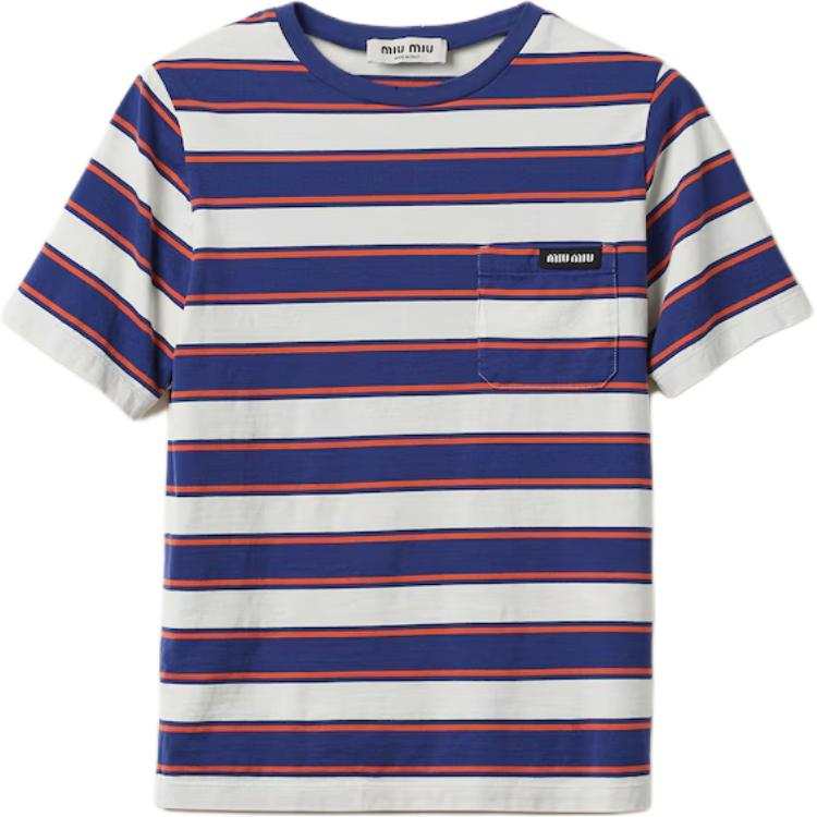 Miu Miu striped cotton T-shirt